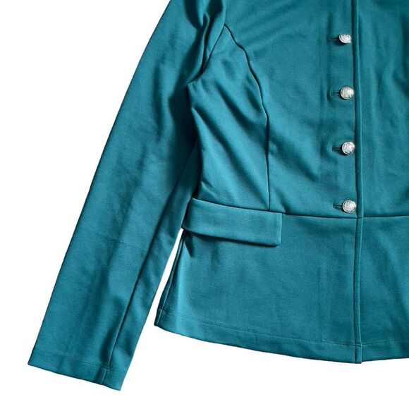 Tommy Hilfiger Forrest Green Standing Round Collar Suit Jacket Size 8 NWT - Picture 5 of 14